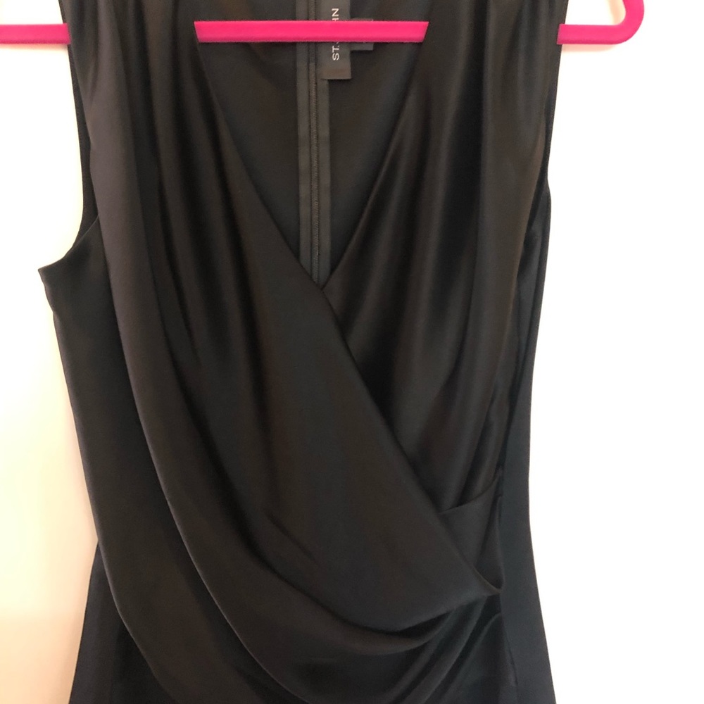 St John silk with satin front finish blouse